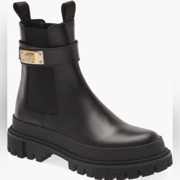 New Authentic Dolce&Gabbana Lug Sole Chelsea Boot Women’s Shoes - Picture 5 of 9